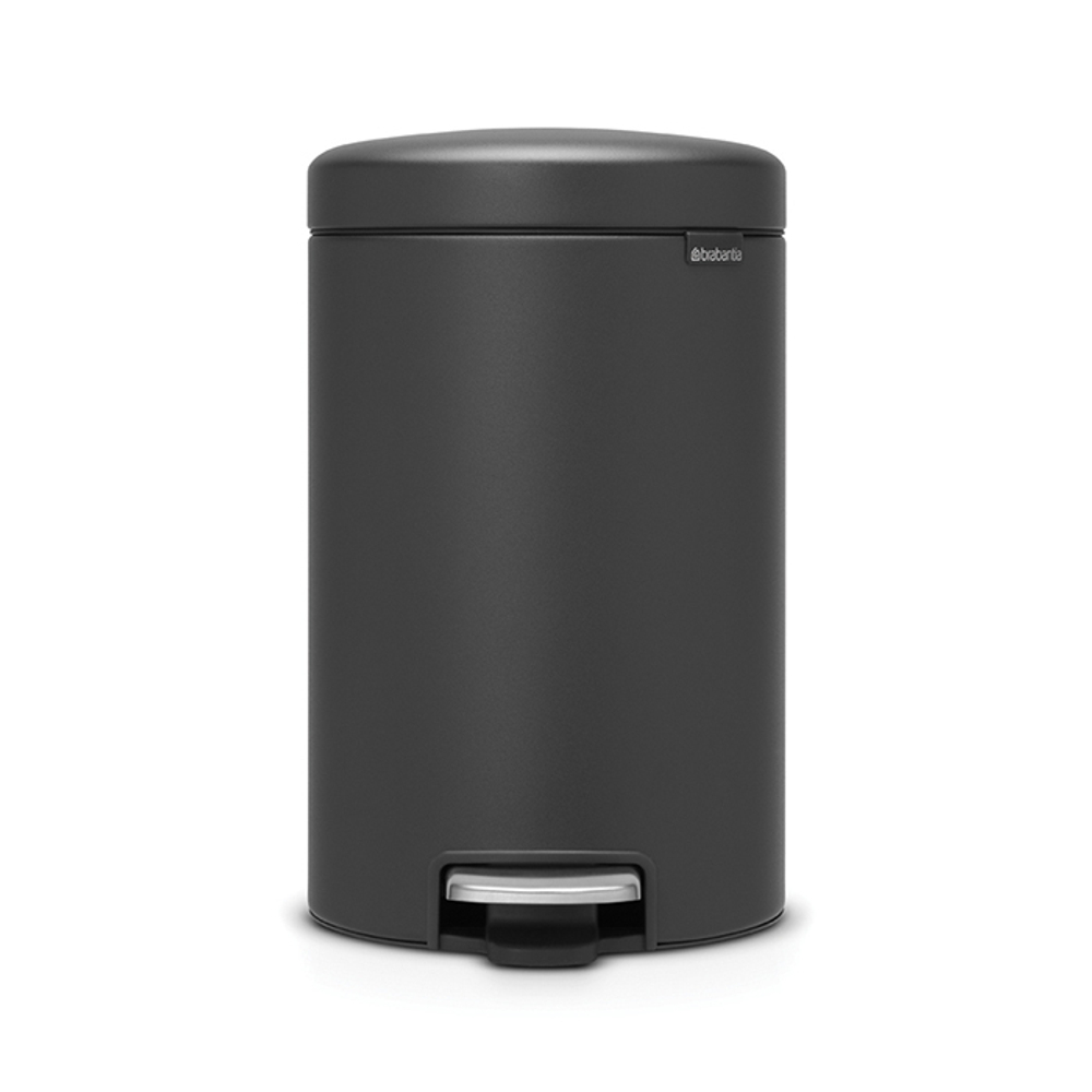 Мусорный бак с педалью newIcon 12л Brabantia Минерально-графитовый