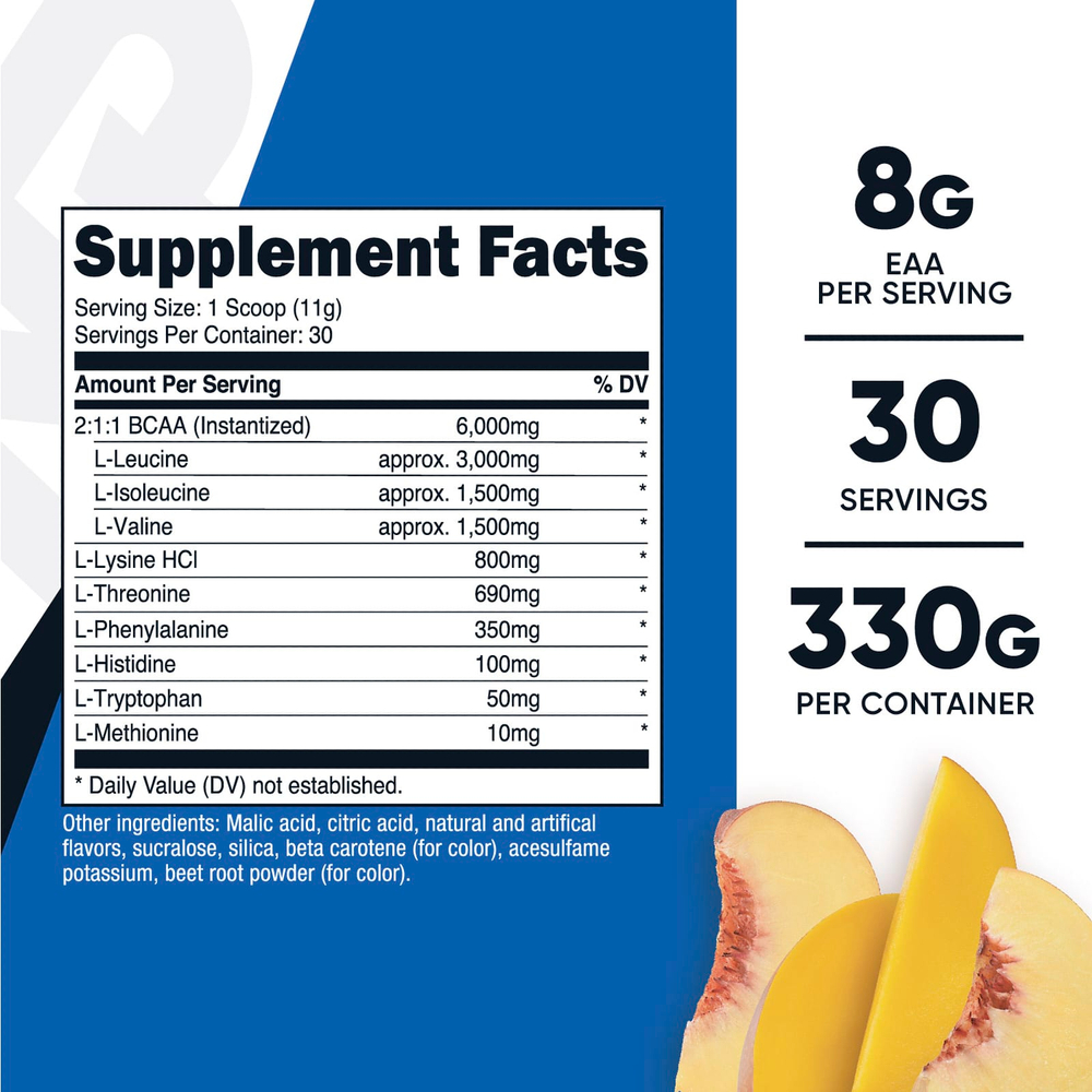 Nutricost, Performance, EAA в порошке, со вкусом персика и манго, 330 г (11,8 унции)