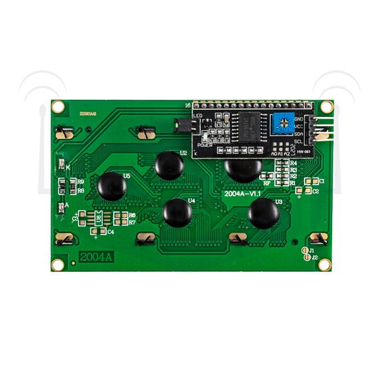Дисплей 2004 с I2C синий