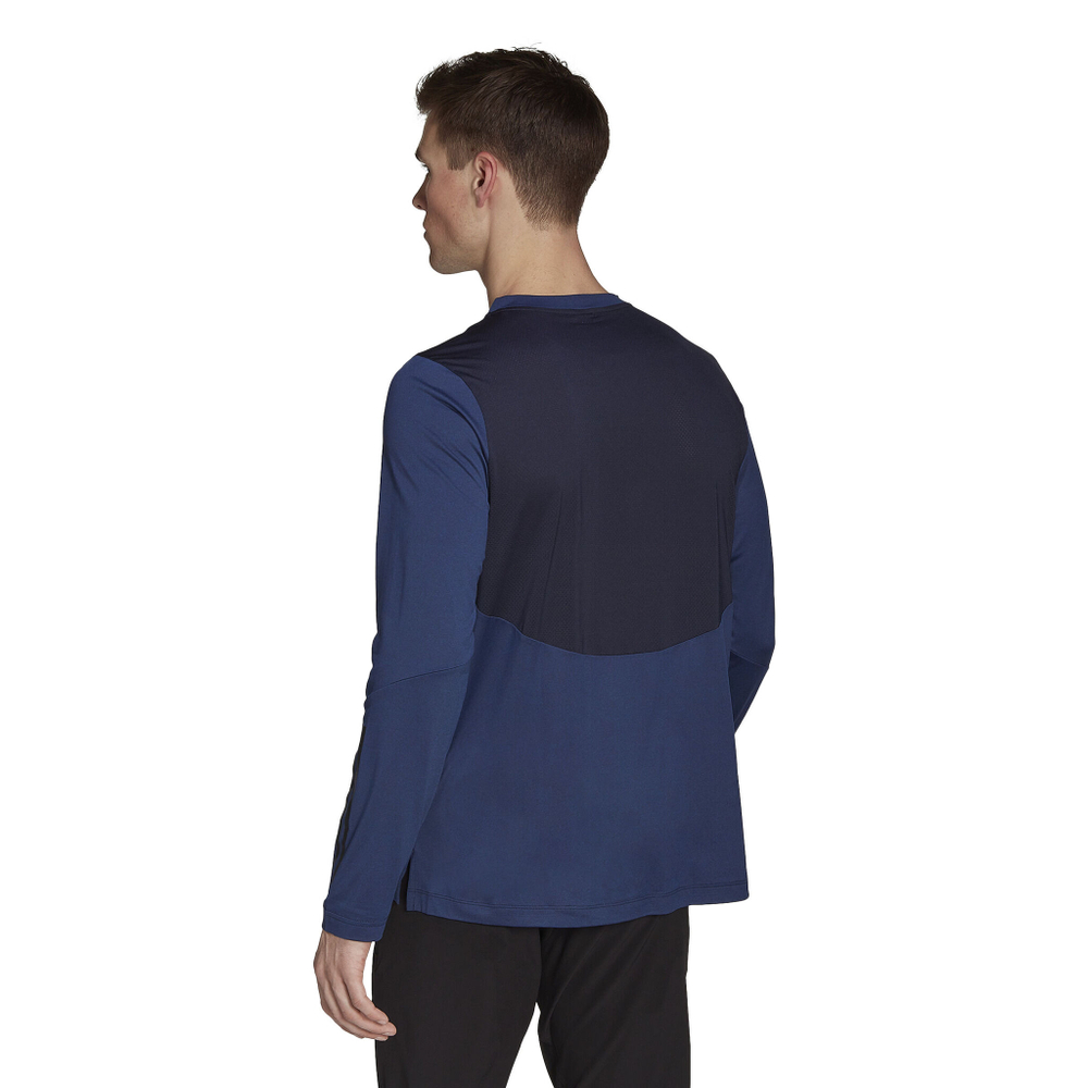 Мужское теннисное поло adidas Long Sleeve Men - Dark Blue