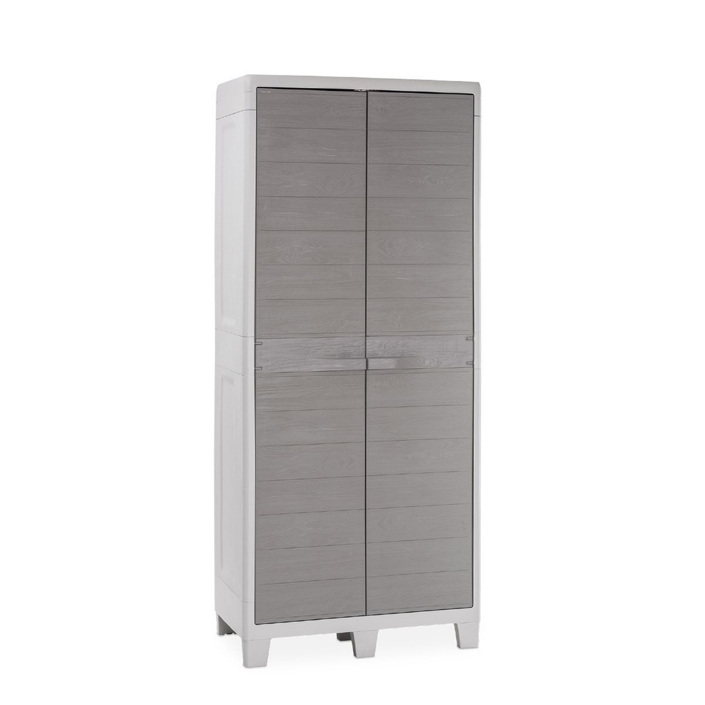 Уличный пластиковый шкаф Toomax Woody's XL Shelves Light Grey