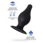 Черная анальная втулка 10см Erotist Toys Anal Plug Spade Size M
