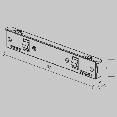 Коннектор питания прямой Levity, TRA184IPC-1B. TM Maytoni