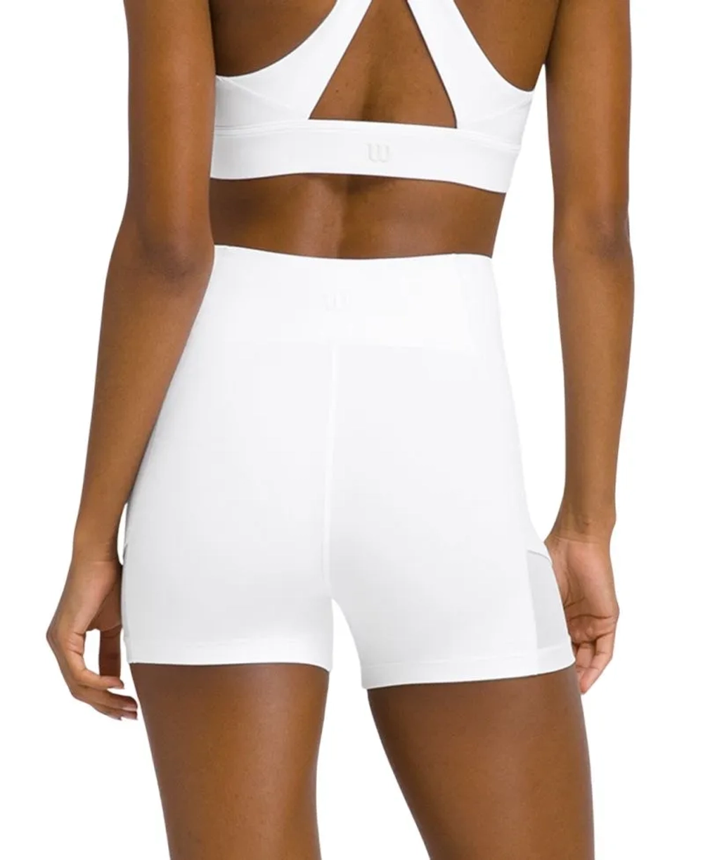 Женские теннисные шорты Wilson Baseline Ball - bright white