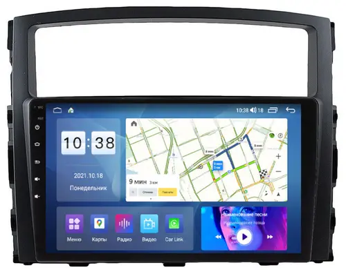 Магнитола для Mitsubishi Pajero 4 2006-2022 - Parafar PF458UHD на Android 13, Быстрая, QLED, CarPlay, 4G SIM-слот