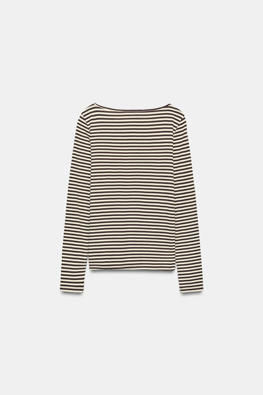 ФУТБОЛКА С ВЫРЕЗОМ «ЛОДОЧКА» — ZARA