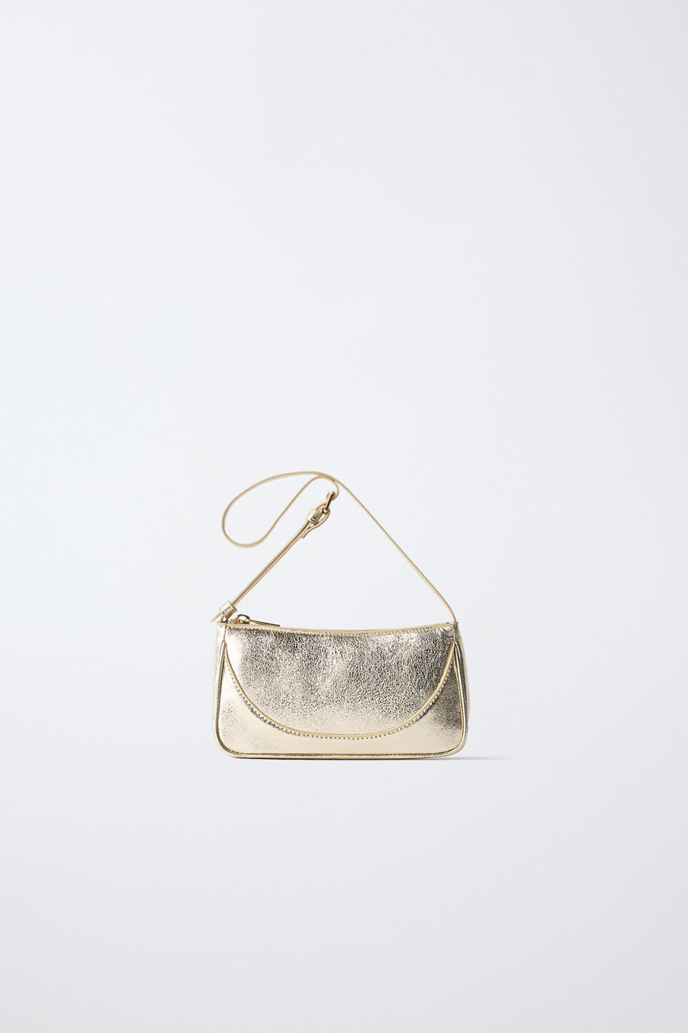 ZARA МЕТАЛЛИЗИРОВАННАЯ СУМКА, ЗОЛОТИСТЫЙ