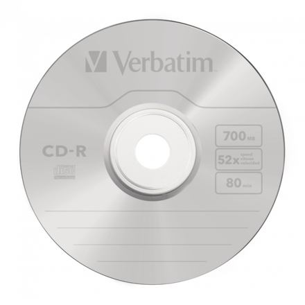 Оптический диск Verbatim CD-R 700MB 52X AZO Crystal, Spindle, 25 шт