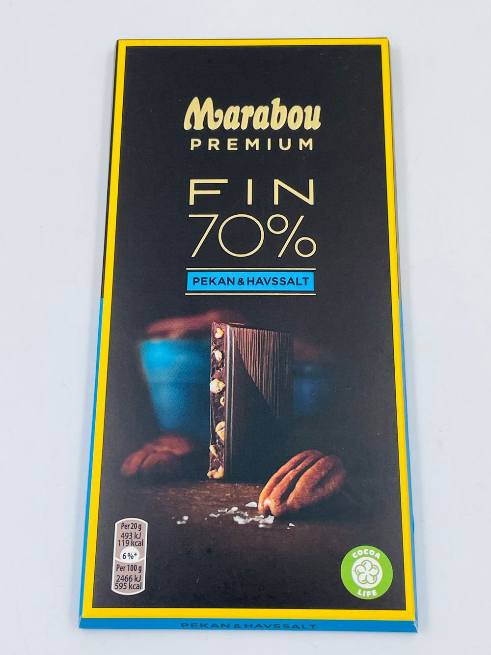 Шоколад темный Marabou Premium Pekan&Havssalt Fin 70% Kakao (пекан с морской солью) 100 г (Швейцария)