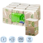 Полотенца бумажные д/дисп. FOCUS Eco Z-сл 1сл 24х21,5см 250л/12па