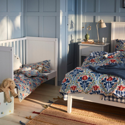 IKEA SÄTERVIDE  (ИКЕА СЭТЕРВИДЕ)  -  Пододеяльник и наволочка - разноцветный/цветочный узор 150x200/50x60 см