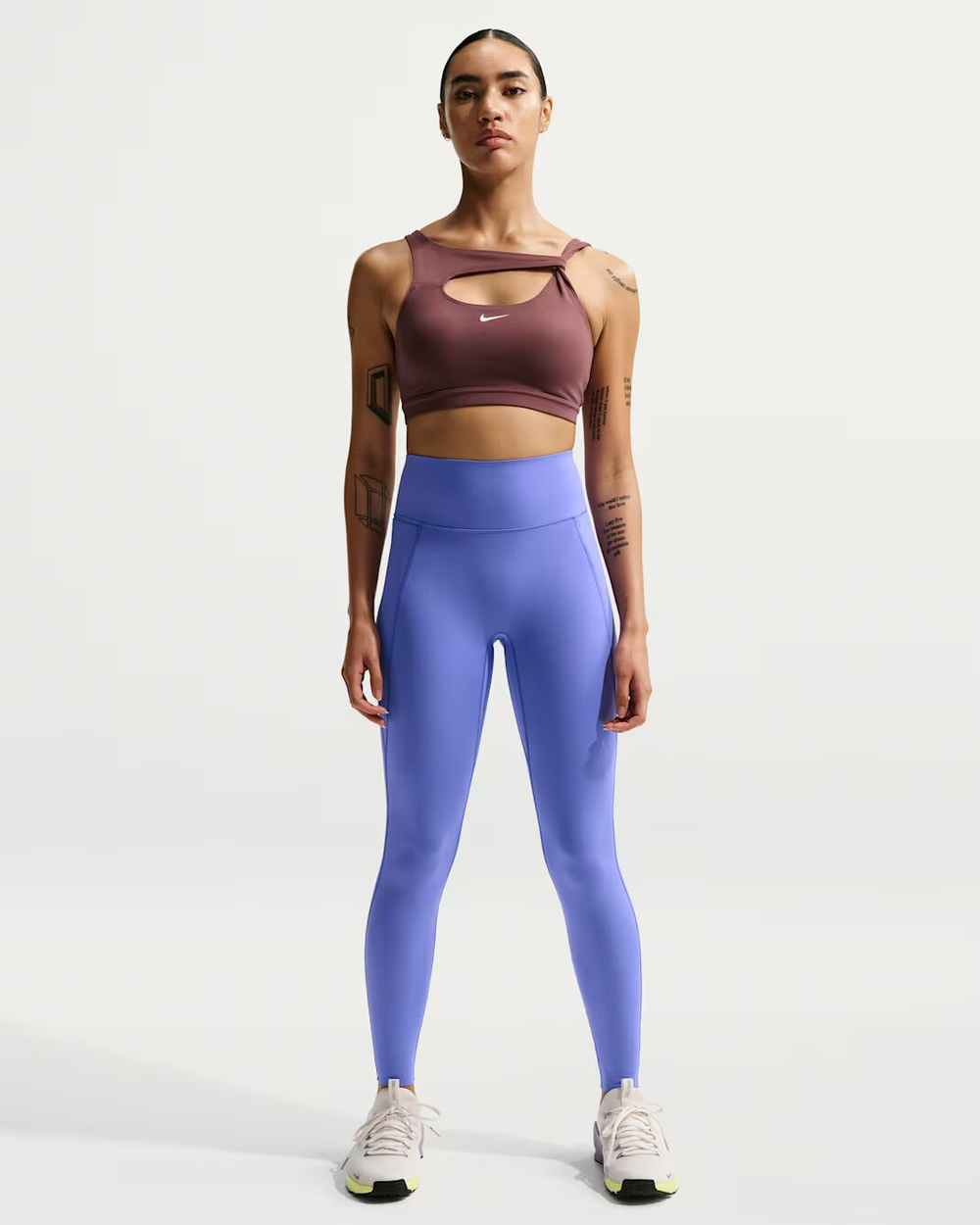 Nike Universa Женские лосины с высокой талией, без шва спереди, полной длины - NIKE