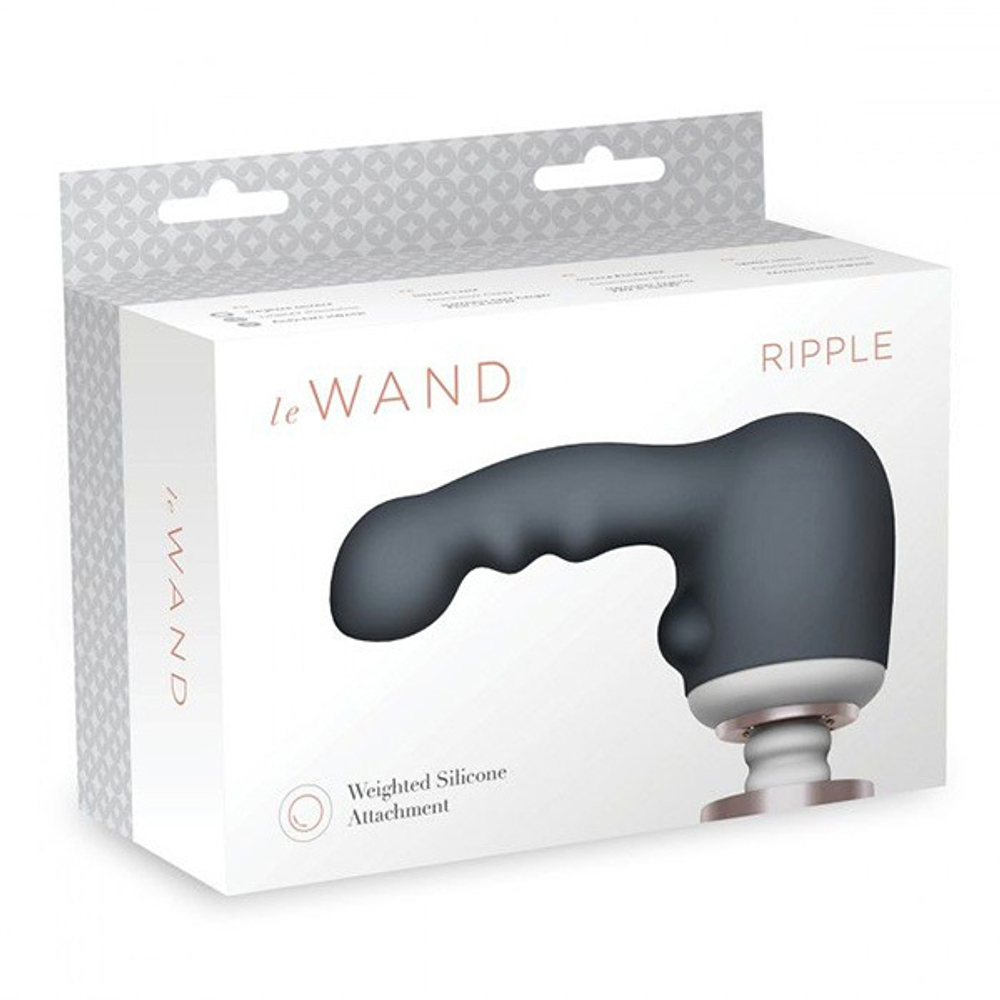 Серая утяжеленная насадка 10см для массажера Le Wand Ripple LW-004
