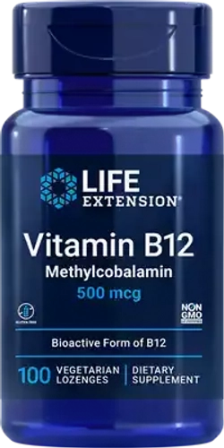 Vitamin B12 Methylcobalamin 500 мкг 100 lozenges Life Extension