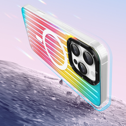 Усиленный прозрачный чехол (Gradient Rainbow) с поддержкой MagSafe от Dux Ducis для iPhone 16 Pro, серия Zest Series Case