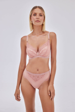 Трусики-стринги с завышенной линией талии Nude Rose (Размер: 40) (Цвет: пудровый)