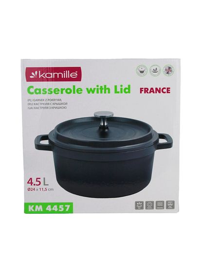 Кастрюля 4,5 л. Kamille KM 4457 серия FRANCE из литого алюминия с антипригарным покрытием