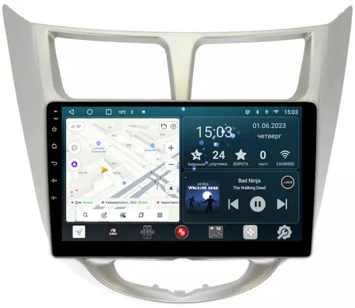 Магнитола для Hyundai Solaris 2010-2016 - Redpower 067 Android 10, Быстрая, CarPlay, SIM-слот