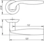 Ручка раздельная R.AR54.BOSTON BOSTON AR 140mm SN-CP-3 матовый никель-хром
