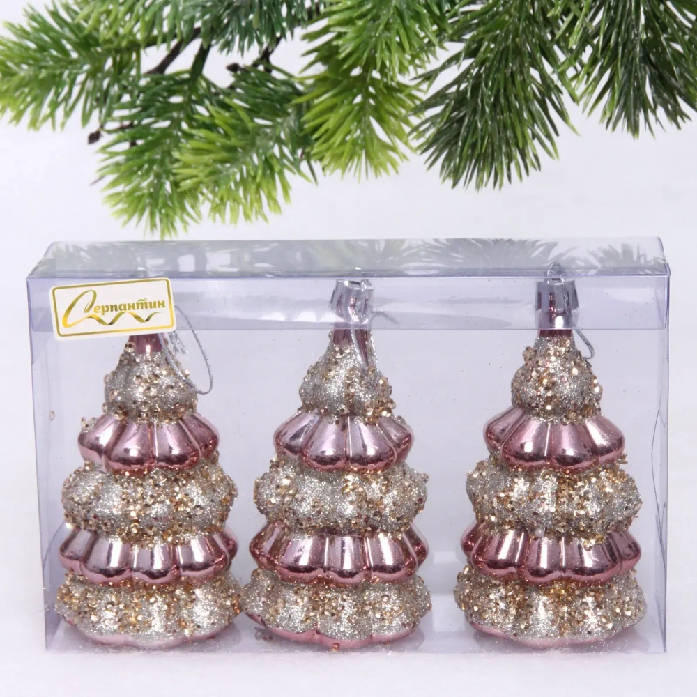 Набор украшений SHINE «Magic tree» 6х10,4 см (3 шт.), rose pink