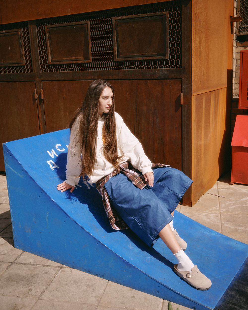 Baggy Bermuda Shorts Denim Blue