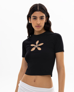 BLACK FLOWER TSHIRT