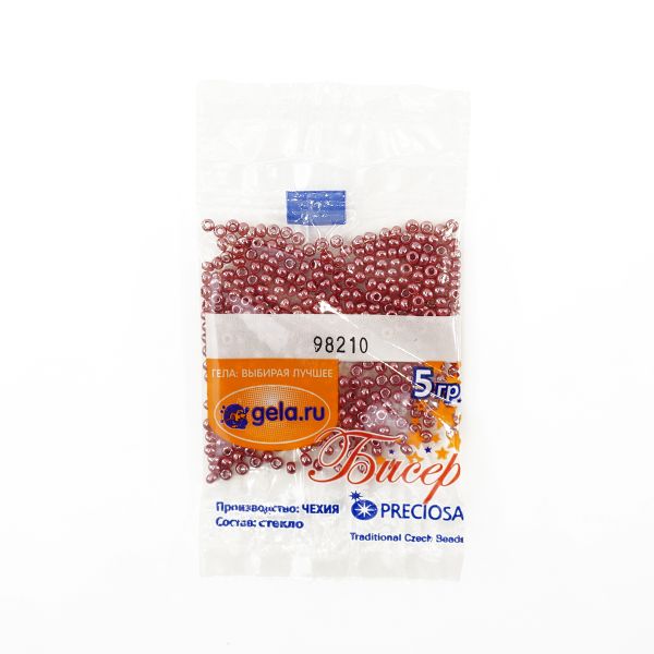 Бисер Preciosa 10/0, 50 г (10 шт по 5 г), цв.98210