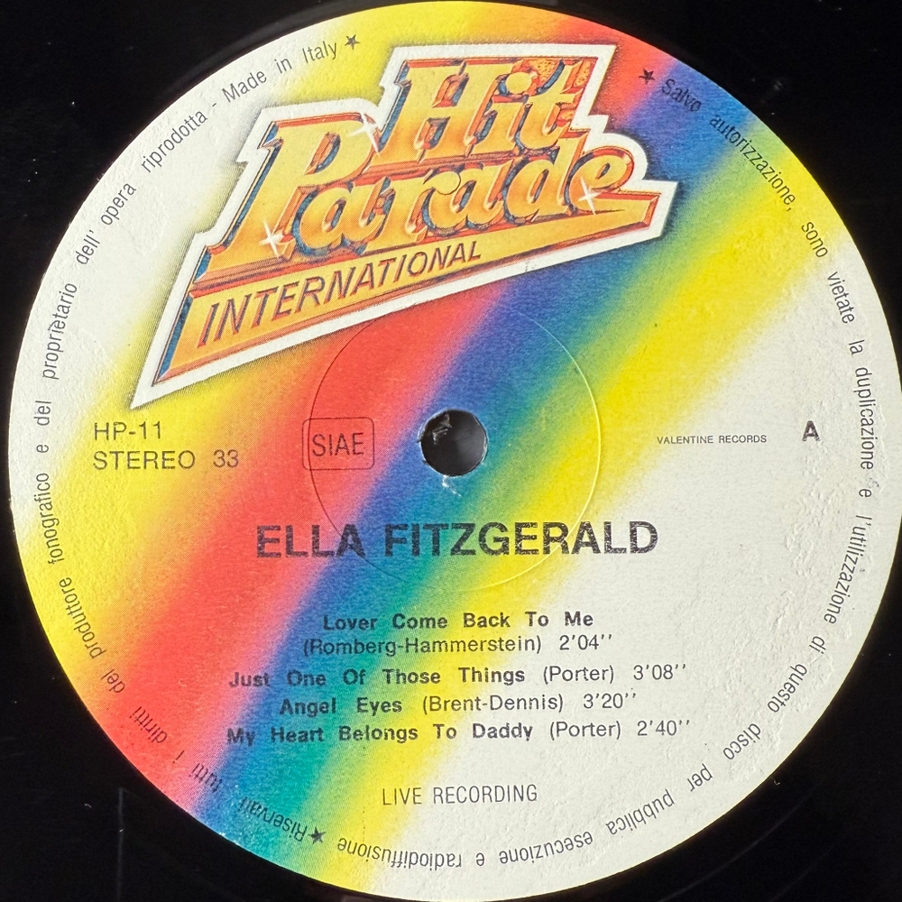 Ella Fitzgerald ‎– The Lady In Concert (Италия)