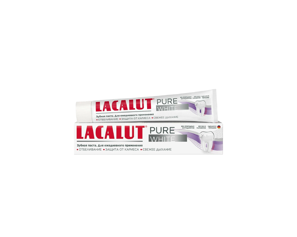 ta.Lacalut Pure White зубная паста 75мл. арт 666371 1/24шт.