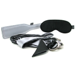Комплект фетиш-аксессуаров для новичков Beginners Bondage Kit (Цвет: черно-серый)