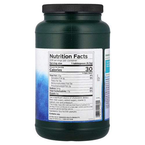 Swanson Vitamins, лецитин в гранулах, 1362 г (48 унций)