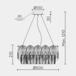 Подвесная люстра MODELUX ML.7445.500 GD