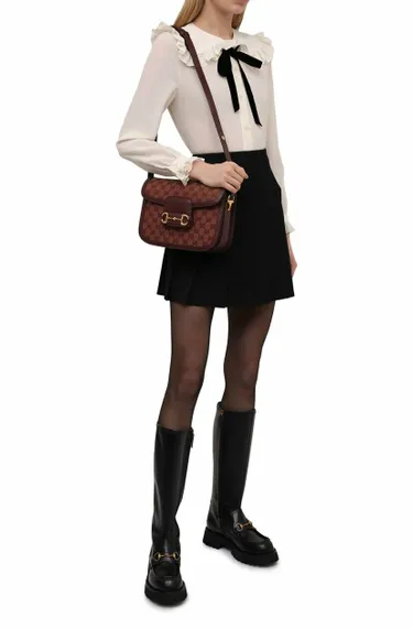 Сумка Gucci 1955 Horsebit бордовый