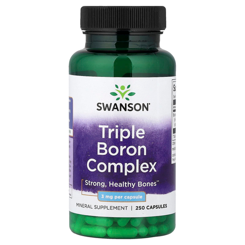 Swanson Vitamins, Комплекс тройного бора, 3 мг, 250 капсул