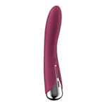 Малиновый вибратор-ротатор Spinning Vibe 1 - 18 см. (Цвет: красный)