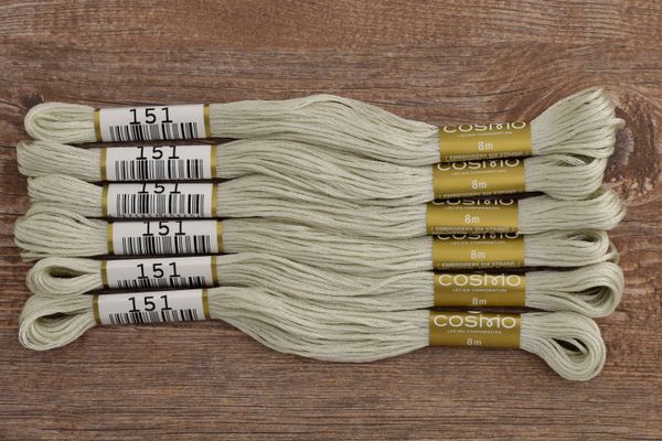 Мулине Lecien Cosmo, цв. 0151 / 6 мот. по 8 метров, в 6 сложений