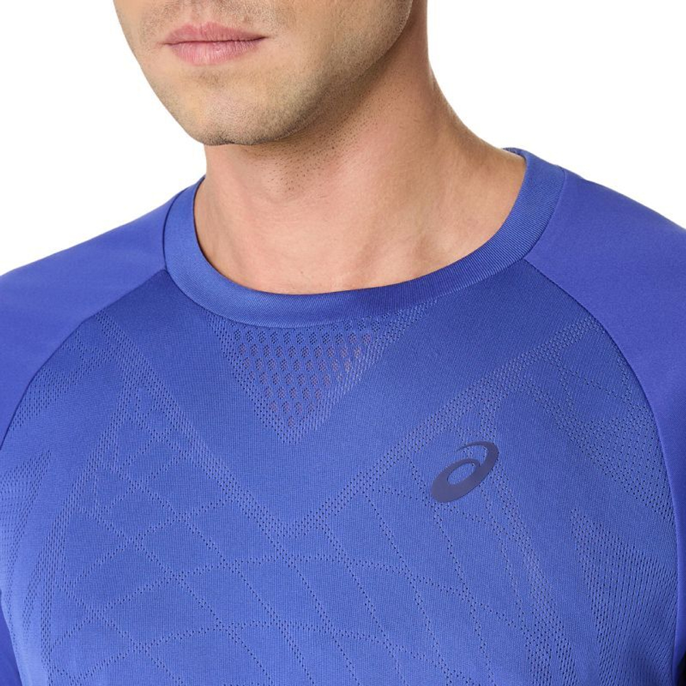 Мужская теннисная футболка Asics Match Actibreeze Short Sleeve - dark cobalt