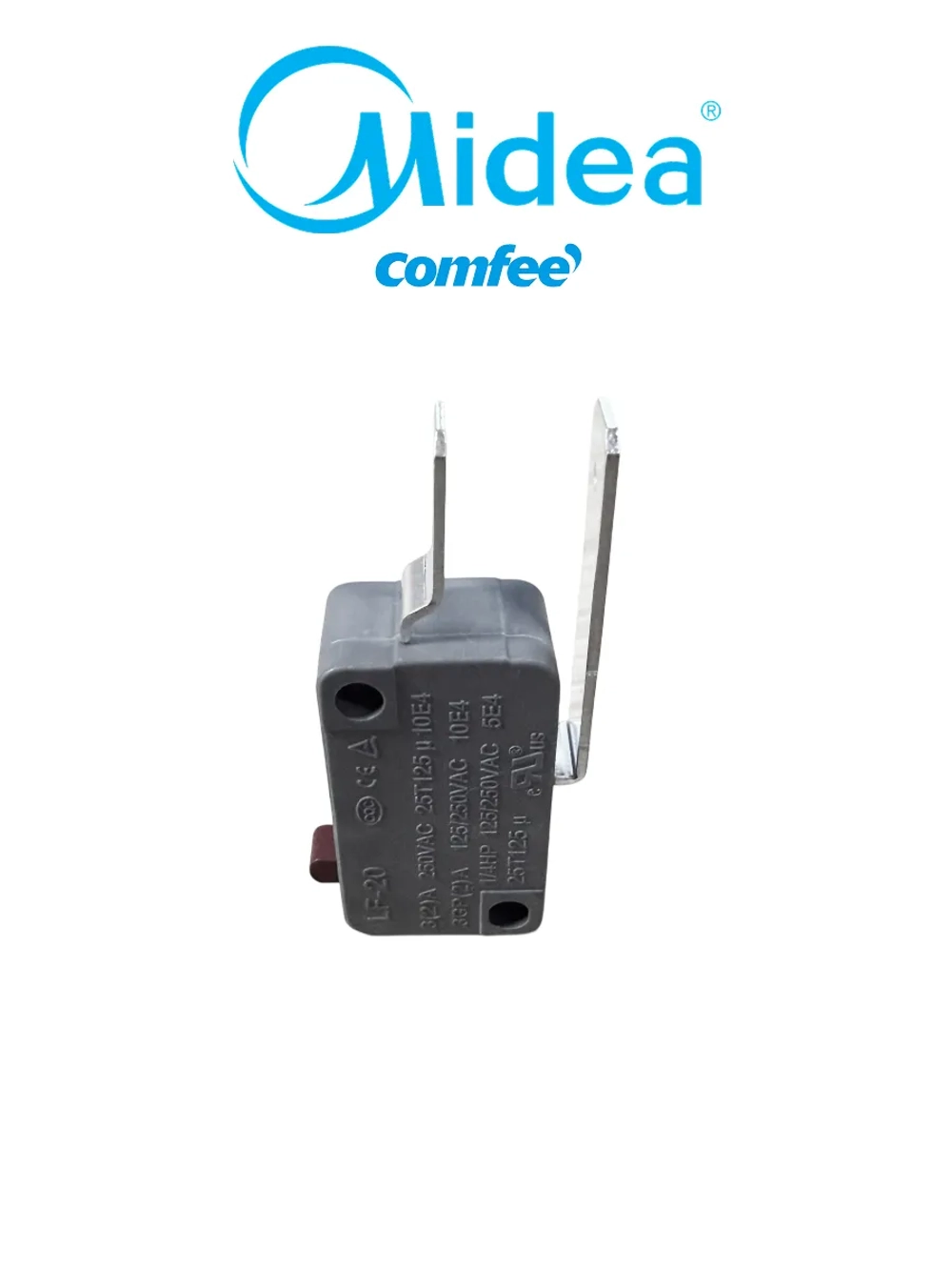 Микровыключатель LF-20 для посудомоечной машины Midea 17476000001137 (385848, 4055341269, 482000018765, 482000097026, 49036264, C00378299, C00514026, 9178009401)