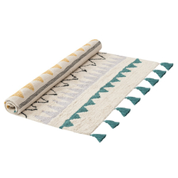Ковер из хлопка с контрастным этническим орнаментом из коллекции ethnic, 120x180 см