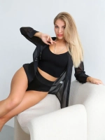 Рубашка блузка прозрачная сетка для танцев high heels