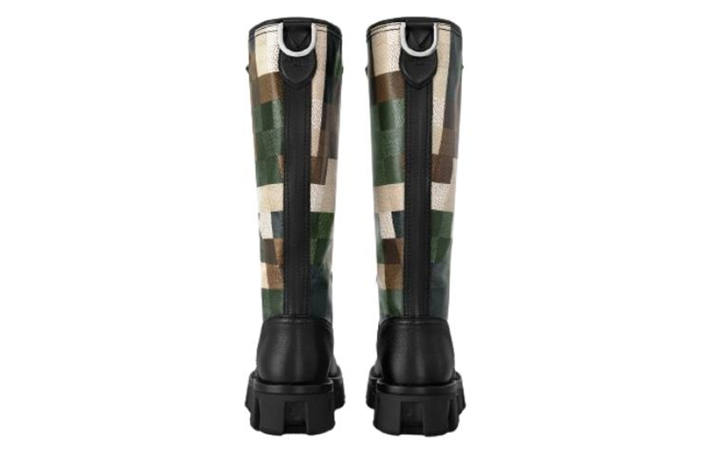 LOUIS VUITTON Leather Knee high Boots Men"s Green