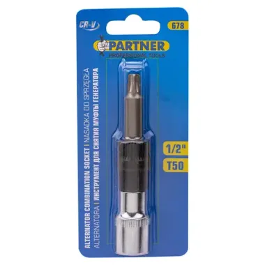 Головки для снятия муфты генератора (головка-бита 1/2''(T50), головка 33зуба) Partner PA-678