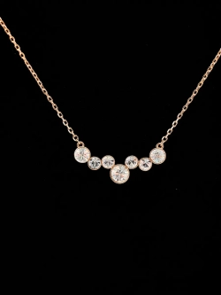Колье-дуга Эльза с белыми кристаллами Swarovski