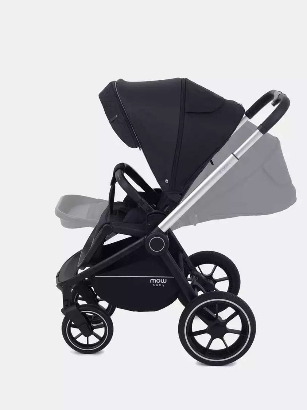 Коляска детская MOWBaby "ZOOM"PU (3в1) RA087 Silver Beige