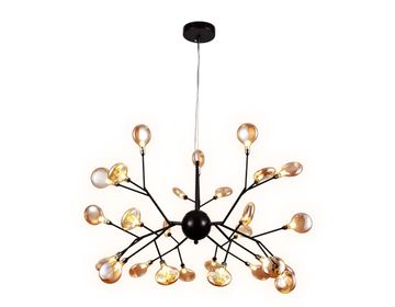 Люстра подвесная TR3013/27 DCF/TI темно-кофейный/янтарный Traditional Ambrella