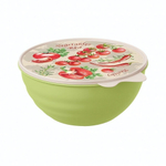 Миска с крышкой с декором "вэйв" 1,55л (зеленый)