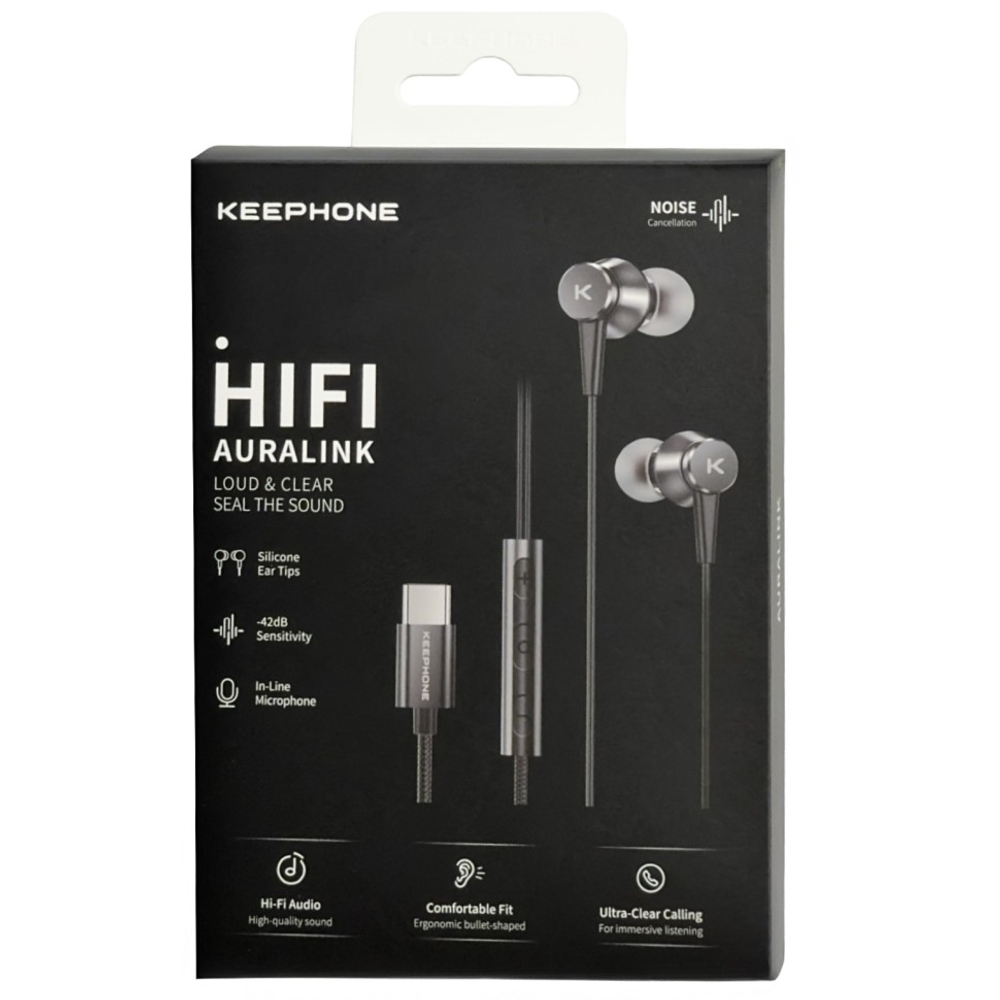 Наушники с микрофоном Keephone HIFI KP-WE001 Type-C черные
