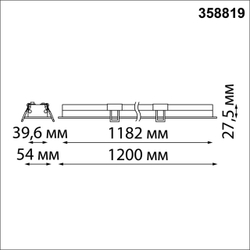 358819 SPOT NT22 550 черный Встраиваемый светодиодный светильник IP20 LED 4000K 36W 220V ITER