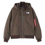 Бомбер Alpha Industries MA-1 Hooded Regular Fit Hickory (Коричневый)