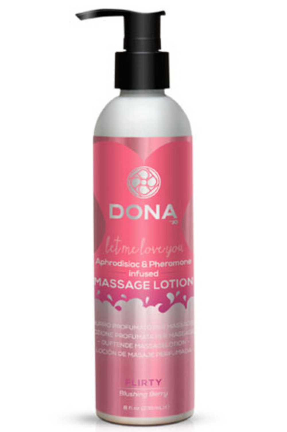 Увлажняющий лосьон для массажа Dona Massage Lotion Flirty Aroma Blushing Berry 235 мл (Цвет: прозрачный)